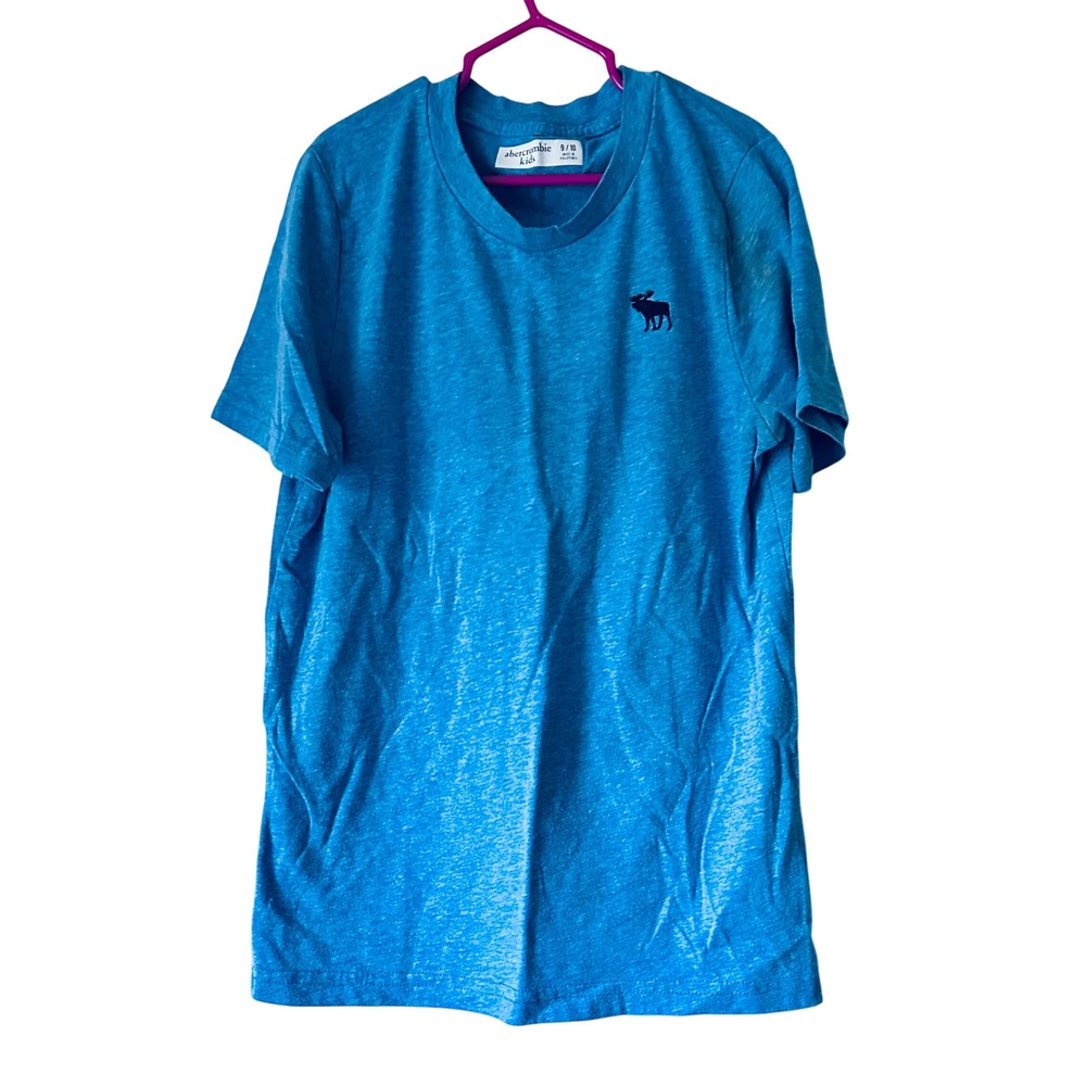 Abercrombie Kids Boys Blue Graphic Logo T-Shirt Top Size‎ 9/10
